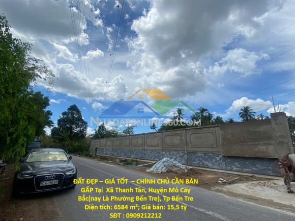 Đất đẹp – giá tốt  – chính chủ cần bán gấp tại  xã thanh tân, huyện mỏ cày bắc(nay là phường bến tre), tp bến tre