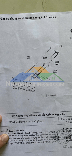 Bán đất liên hiệp, đức trọng, lâm đồng.