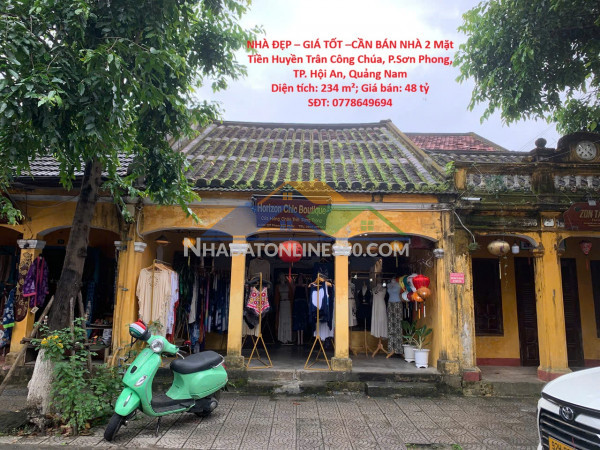 Nhà đẹp – giá tốt –cần bán nhà 2 mặt tiền huyền trân công chúa, p.sơn phong, tp. hội an, quảng nam