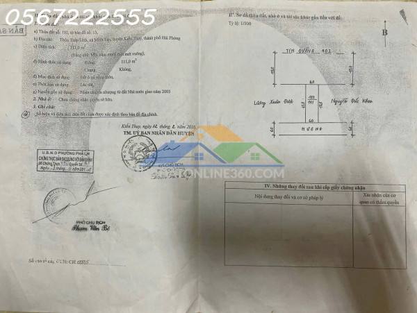Bán đất mặt đường 402 - minh tân, kiến thụy - vị trí kinh doanh đắc địa - zalo 0567 222 555