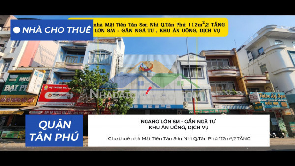 Cho thuê nhà mặt tiền lê trọng tấn q.tân phú 160m²,ngang 8m, 68triệu - ngay ngã tư aeon
