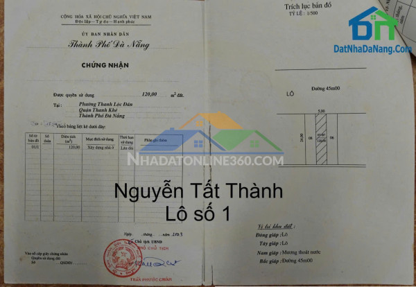 Đất đẹp - giá tốt cần bán đất view biển đường nguyễn tất thành, được xây dựng cao tầng,giá chỉ 30,x tỷ.