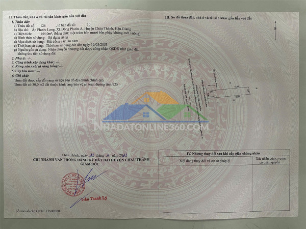 Đất đẹp - giá tốt - bán gấp lô đất tiềm năng tại xã đông phước a, châu thành, hậu giang