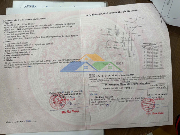 Bán nhà số 62/6k khu phố 4, phường tân thuận tây, quận 7, hồ chí minh.