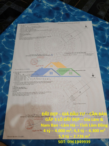 Đất đẹp – giá đầu tư – cần bán gấp 3 lô đất đẹp – gia lâm & nam ban –lâm hà – tỉnh lâm đồng