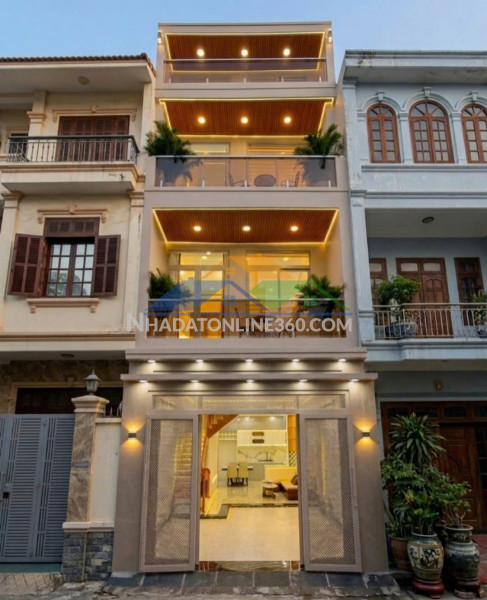 Giá 10. x tỷ- quận 7- sát phú mỹ hưng- nhà mới 4 tầng- dt 60m2- mặt tiền đường xe tải