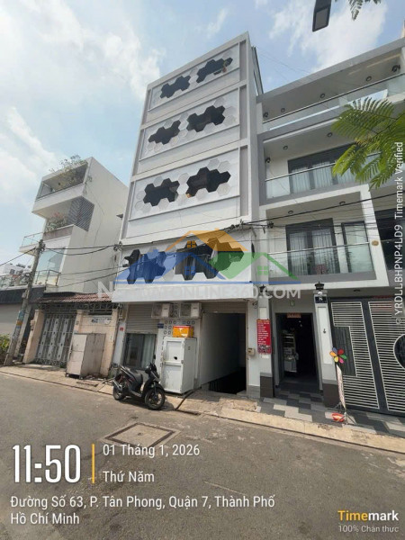 Quận 7, căn hộ dịch vụ 6 tầng, 20 phòng, 6x18m, 27 tỷ, tại kdc tân quy đông, bán