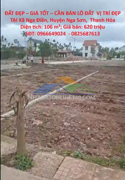 Đất đẹp – giá tốt – cần bán lô đất  vị trí đẹp tại xã nga điền, huyện nga sơn,  thanh hóa