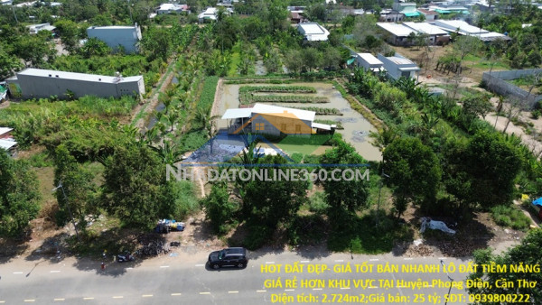 Hot đất đẹp- giá tốt bán nhanh lô đất tiềm năng giá rẻ hơn khu vực tại huyện phong điền, cần thơ