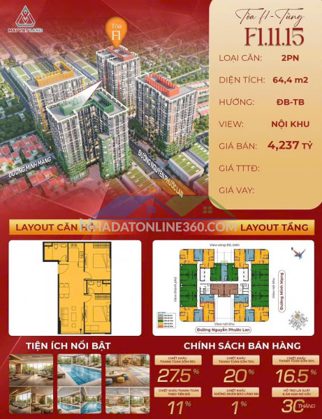 Hot hot hot ! cần bán dự án căn hộ fours tower ngã tư minh mạng...