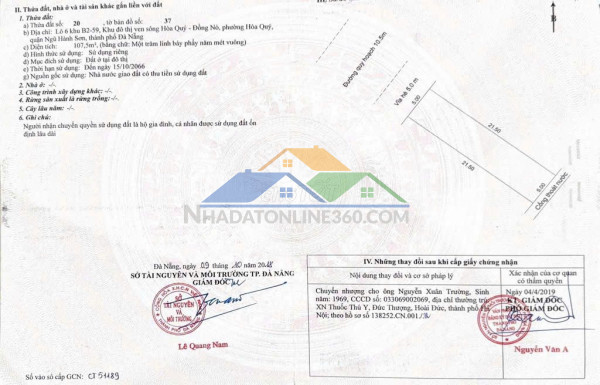 Hot hot – đầu tư là sinh lời- chính chủ cần bán gấp đất tại phường hòa qúy, quận ngũ hành sơn, đà nẵng