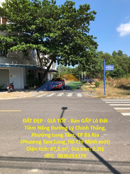 Đất đẹp - giá tốt - bán gấp lô đất tiềm năng đường lý chính thắng, phường long tâm, tp bà rịa