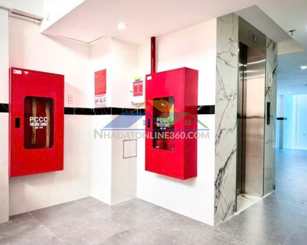 Chdv mới 6 lầu ngang 5.2m 116m2 17pn t.máy dt 100tr hẻm 114 bùi quang...