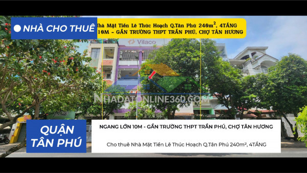 Cho thuê nhà mặt tiền lê thúc hoạch q.tân phú 240m², 4tầng,...