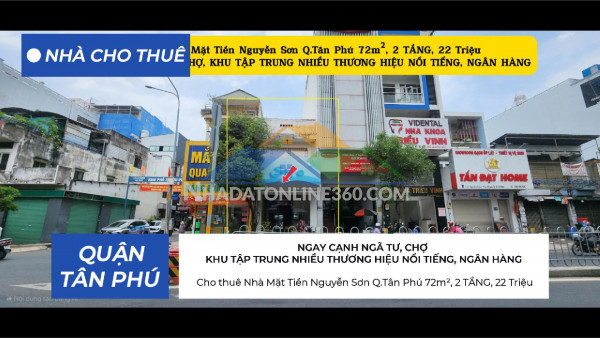 Cho thuê nhà mặt tiền trương vĩnh ký q.tân phú 60m², 15triệu