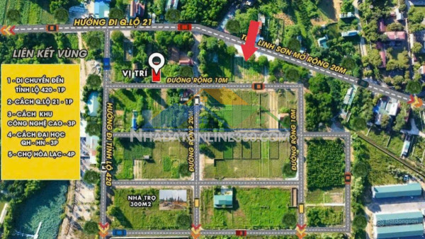 Cần tiền bán gấp lô đất nền tđc linh sơn sát đại học quốc gia hà nội , mặt đường kinh doanh 75m2 giá rẻ