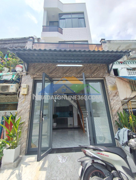 Nhà mới 4 tầng mặt tiền đường ụ cây p10 q8. giá: 5.8 tỷ