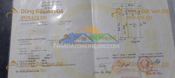Chính chủ bán lô đất thổ cư – giá siêu hời tại trần phú, chương mỹ – hà nội