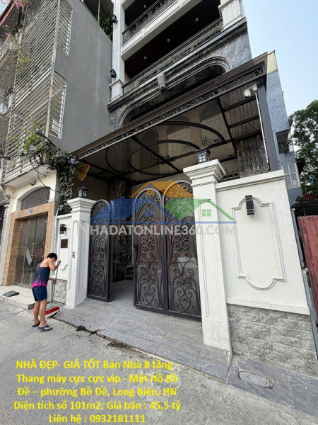 Nhà đẹp- giá tốt bán nhà 8 tầng - thang máy cực cực vip - mặt hồ bồ đề – phường bồ đề, long biên, hn