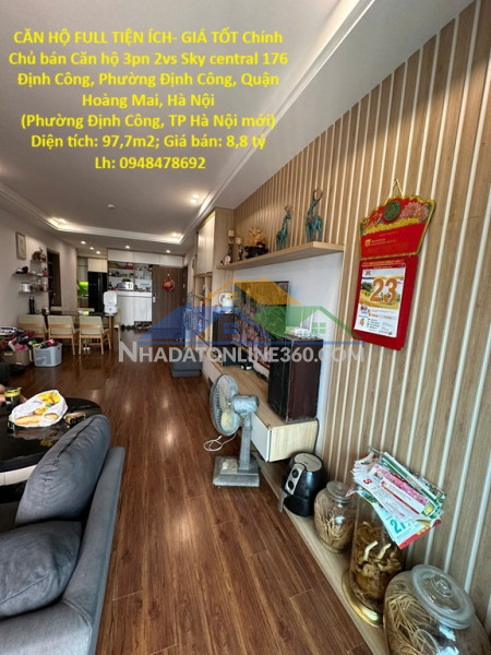 Căn hộ full tiện ích- giá tốt chính chủ bán căn hộ 3pn 2vs sky...