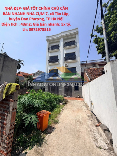 Nhà đẹp- giá tốt chính chủ cần bán nhanh nhà cụm 7, huyện đan phượng, tp hà nội