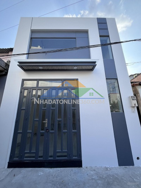 Giá tốt: bán nhà mới 1 trệt 1 lầu-70m2, 3pn -mặt tiền: 5m, hẻm rộng 4m, sẵn sổ ngay ngã tư gò mây, bình tân