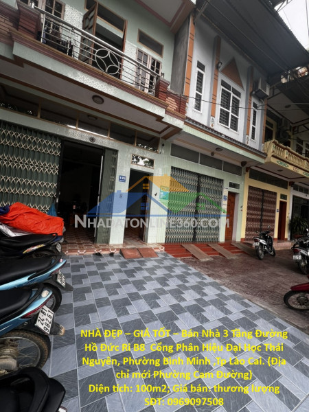 Nhà đẹp – giá tốt – bán nhà 3 tầng đường hồ đức ri b8  cổng phân hiệu đại học thái nguyên , lào cai