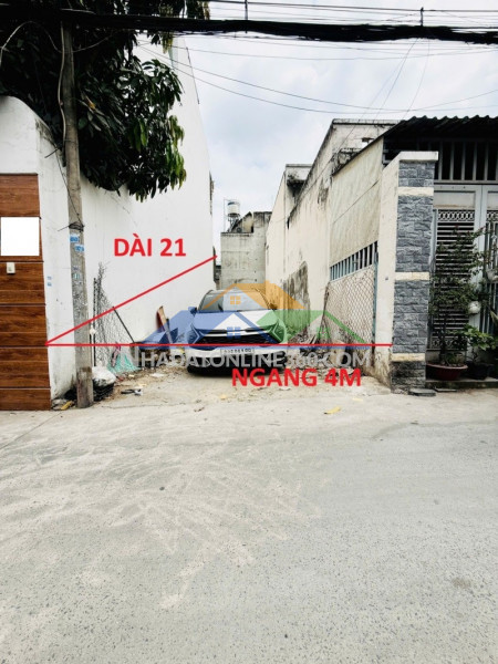Lô đất đẹp vuông vức - hẻm ô tô thông lê thị riêng thới an quận 12  - giáp gò vấp – 4 tỷ 750.