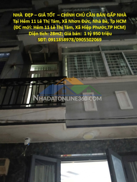 Nhà  đẹp – giá tốt  – chính chủ cần bán gấp nhà tại xã nhơn đức, nhà bè, tp hồ chí minh