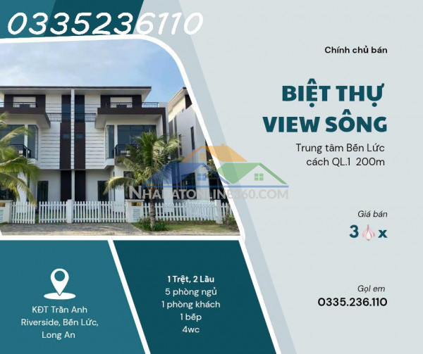 3.2 tỷ – biệt thự view sông giá chưa tăng