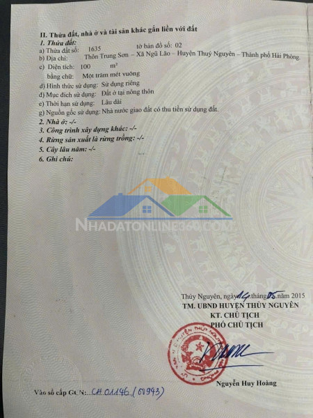 Chính chủ bán lô đất hiếm còn lại mặt đường 359 khu phát triển nhanh nhất thủy nguyên, giá giảm sâu