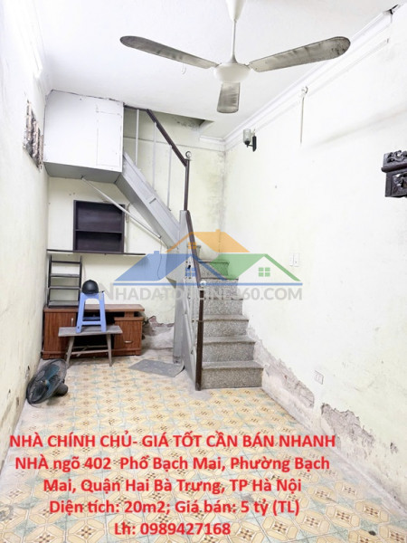 Nhà chính chủ- giá tốt cần bán nhanh nhà vị trí trung tâm phường bạch mai, quận hai bà trưng, hn