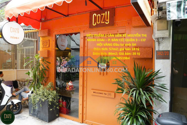 Siêu phẩm 2 căn liền kề nguyễn thị minh khai – p. bàn cờ, quận 3 – cơ hội vàng đầu tư sinh lời
