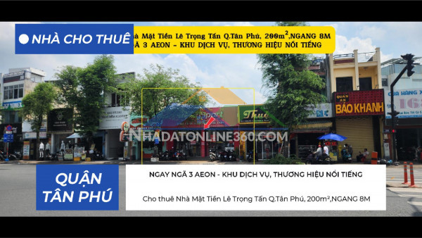 Cho thuê nhà mặt tiền kênh tân hóa q.tân phú–140m², 20triệu
