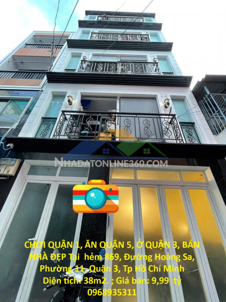 Chơi quận 1, ăn quận 5, ở quận 3, bán nhà đẹp tại phường 11, quận 3, tp hồ chí minh
