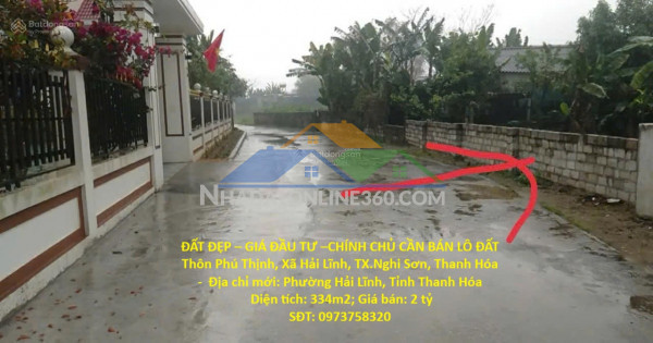 Đất đẹp – giá đầu tư –chính chủ cần bán lô đất thôn...