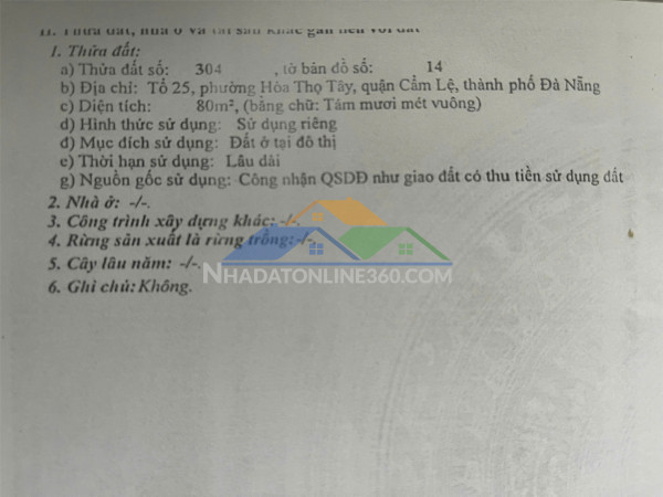 Chính chủ cần bán lô đất mặt tiền gần cầu vượt hòa cầm,...