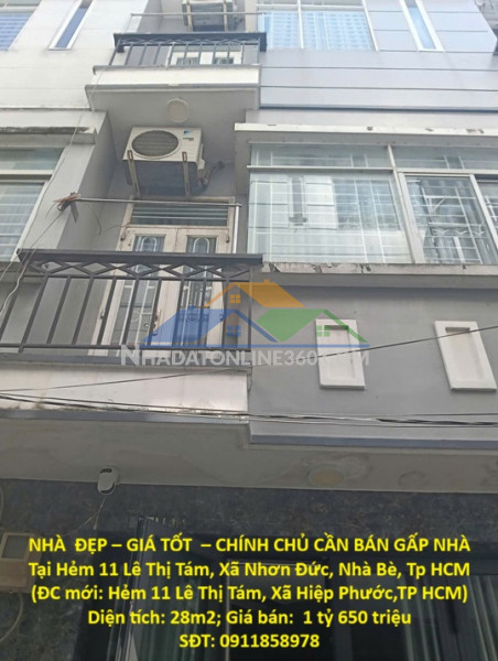 Nhà  đẹp – giá tốt  – chính chủ cần bán gấp nhà tại xã nhơn đức, nhà bè, tp hồ chí minh