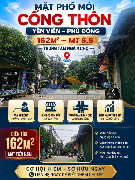 Siêu phẩm đất đẹp hiếm – trung tâm cống thôn, yên viên, gia lâm