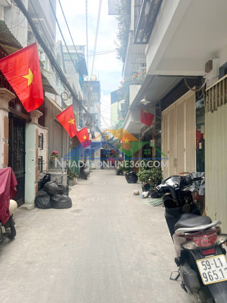 Bán nhà 4 tầng hẻm 4m đường nguyễn thị tần p2q8. giá: 7 tỷ