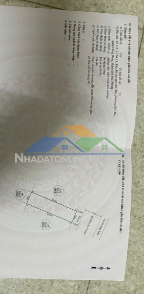 Bán lô đất 100m2 mặt vườn hoa kđt sau quận uỷ hồng bàng