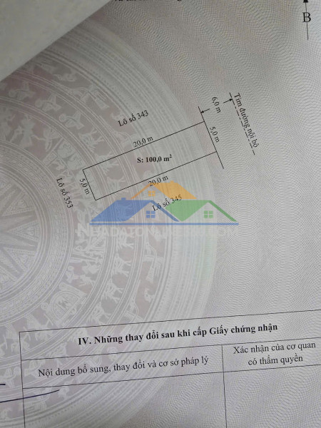 Bán đất 100m2 cc hoàng mai, an dương, hải phòng - giá: 4,3 tỷ