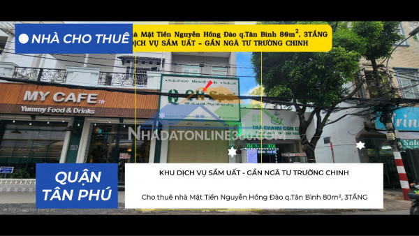 Cho thuê nhà 2 mặt tiền âu cơ q.tân phú 140m², 2tầng - khu thương hiệu sầm uất