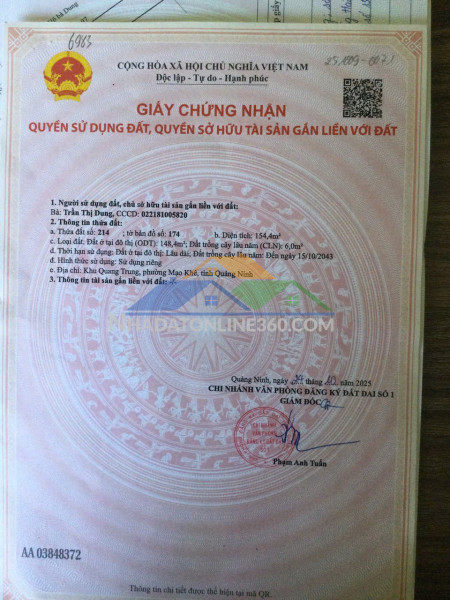 Hot hot sở hữu ngay lô đất đẹp- vị trí đắc địa tại phường mạo khê tỉnh quảng ninh