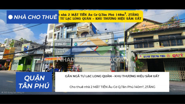 Cho thuê nhà mặt tiền thoại ngọc hầu q.tân phú 640m², ngang 20m - cạnh ngã tư