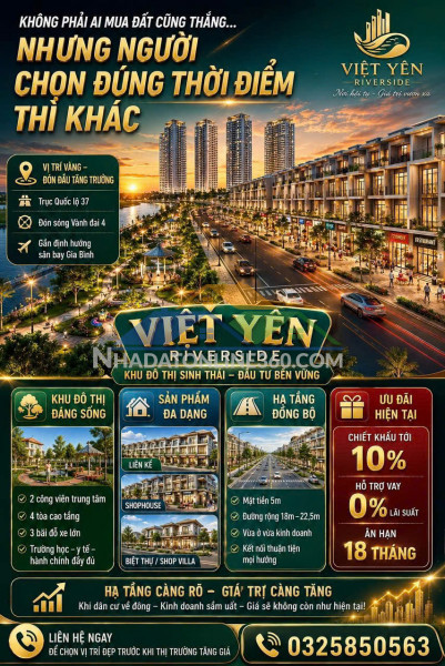 ► việt yên riverside – tâm điểm đầu tư mới giữa thủ phủ...