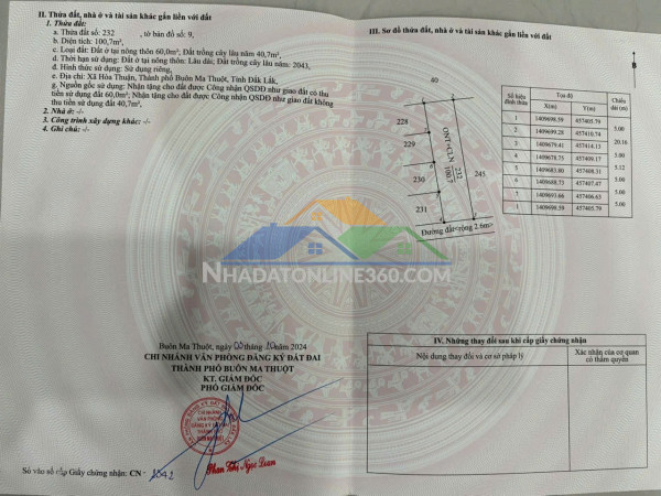 Đất đẹp – giá tốt – chính chủ cần bán đất tại đạt lí, tp. buôn ma thuột, đắk lắk