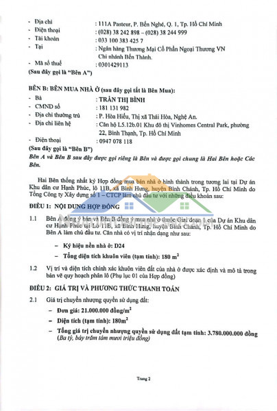 ►  bán hợp đồng nhà ở hình thành trong tương lai – khu dân cư hạnh phúc