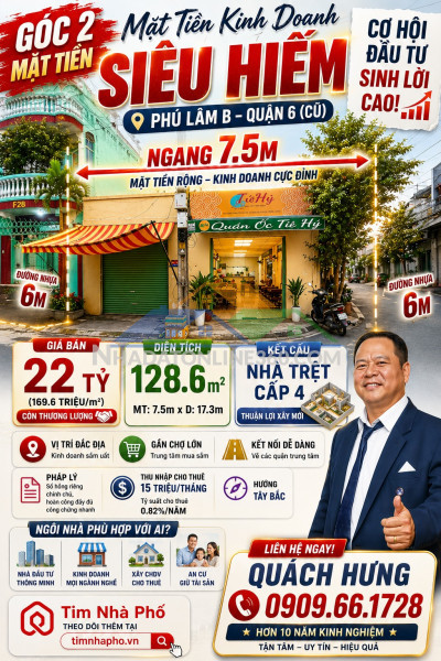 ????nhà góc 2mt cư xá phú lâm b - phố ẩm thự quận 6 - ngang 7.5m...