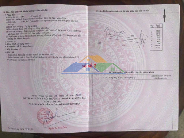 Mình chính chủ cần bán lô đất sào mặt tiền đường nhựa xã bình trung, châu đức, vũng tàu